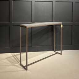 Metal Console Table Radiator Cover, Mild Steel Sideboard Bronze Powder Coated Frame - thumbnail 2
