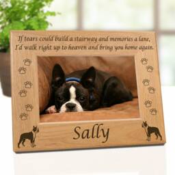 Boston Terrier Dog Memorial Photo Decor, Breed Lovers Gift, Pet Frame For Women, Lover Birthday & Christmas Gift Idea - thumbnail 2