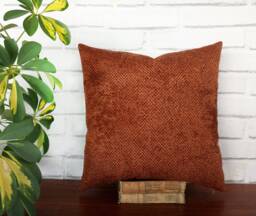 Terra-Cotta Velvet Pillow Cover Modern Scandinavian Decor