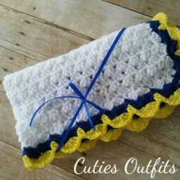 Baby Boy Blanket, Gift, Newborn Stroller Afghan Girl, Girls' Crochet Blankets, Soft - thumbnail 2