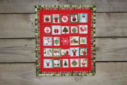 Advent Calendar Christmas Decoration Wallhanging, Fabric Calendar, Scandinavian - thumbnail 1