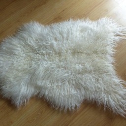Ivory White Sheepskin Rug Genuine Fur Throw, Ethically Sourced - thumbnail 3