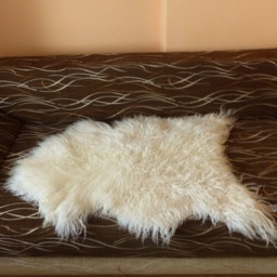 Ivory White Sheepskin Rug Genuine Fur Throw, Ethically Sourced - thumbnail 2