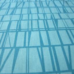 Curtain Panel Turquoise Blue Lines Checkered Scandinavian Modern Decor Table Runner Napkins Pillow Tea Towel Great Gift - thumbnail 2
