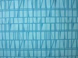 Curtain Panel Turquoise Blue Lines Checkered Scandinavian Modern Decor Table Runner Napkins Pillow Tea Towel Great Gift - thumbnail 1