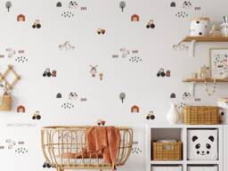 Cute Boho Farm Removable Wall Decals/Decor Vehicle Modern Boys Room Truck Simple Theme - thumbnail 1