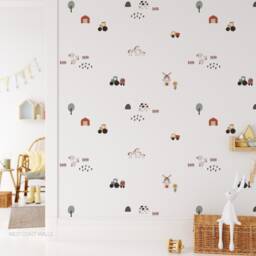 Cute Boho Farm Removable Wall Decals/Decor Vehicle Modern Boys Room Truck Simple Theme - thumbnail 2