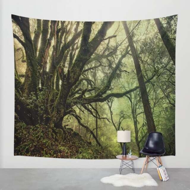 Fairytale Tree Wall Tapestry, Nature Decor, Forest Tapestry, Nature Wall Hanging - image 1