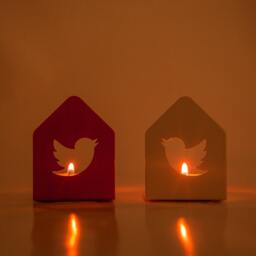 Metal Bird Candle Holders - Modern Home Decor, Housewarming Gift - thumbnail 3