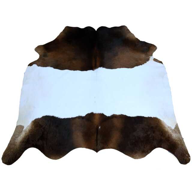 Natural Large Brown & White Cowhide - Hair-On Leather Rug For Modern Spaces - image 1