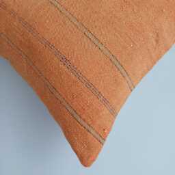 Moroccan Cactus Silk Cushion Cover, Handmade Orange Sabra Throw Pillow, Scatter 20''x20''/50x50 cm - thumbnail 3