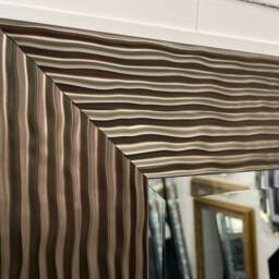 Large Bronze Ripple Frame Mirror Elegant Framed Galaxy Wall - Choice Of Size Premium Quality Free P&p - thumbnail 2