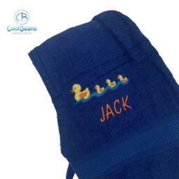 Ducks Towel - Personalised Face Cloth/Hand Bath = Embroidered - thumbnail 1
