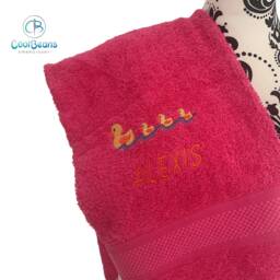 Ducks Towel - Personalised Face Cloth/Hand Bath = Embroidered - thumbnail 2