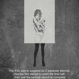 Banksy Girl With Teddy Bear Stencil - Wall Art Home Decor - thumbnail 4