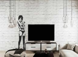 Banksy Girl With Teddy Bear Stencil - Wall Art Home Decor - thumbnail 1