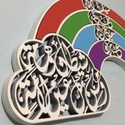 Rainbow Children's Dua Islamic Wall Art, Kids Room Decor - 60cm - thumbnail 3