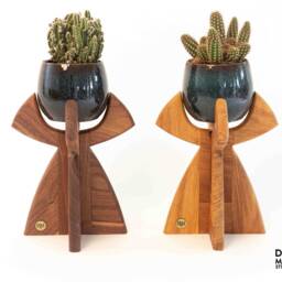Plant Shelf Mid Century Modern Stand Ceramic Pot Holder Indoor Garden Ornament Decor Farmhouse Lover - thumbnail 4