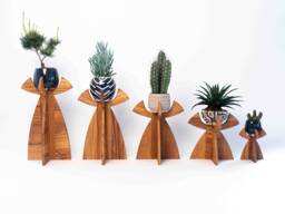 Plant Shelf Mid Century Modern Stand Ceramic Pot Holder Indoor Garden Ornament Decor Farmhouse Lover