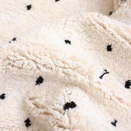 Moroccan Rug, Creamy White Wool Rug With Black Dots , Moroccan Rug, Beni Ourain Rug, Berber Rug - thumbnail 3