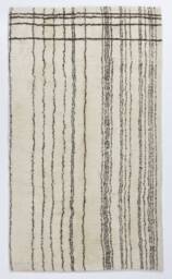 Beige Beni Ourain Rug Handmade Moroccan Berber Wool Rug - thumbnail 1