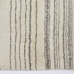 Beige Beni Ourain Rug Handmade Moroccan Berber Wool Rug - thumbnail 2
