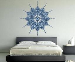 Mandala Om Yoga Spiritual Hinduism Buddhism Universe Cosmos Balance Energy Hippie Life Diy Wall Stickers Decals Vinyl Mural Decor Art Vg164 - thumbnail 1