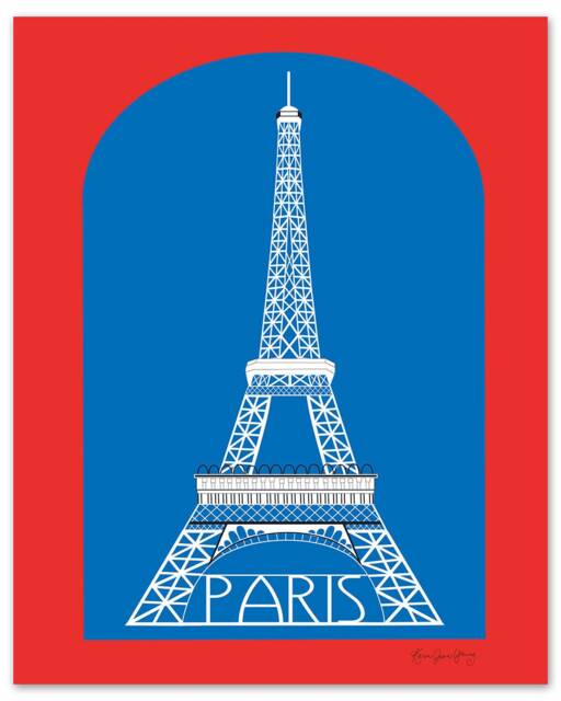 Paris Print, Eiffel Tower France Wall Art, French Decor, Nursery, Print - Style E8-O-Sp1 - image 1