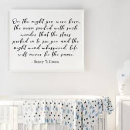 On The Night You Were Born Nursery Wall Decor, Digital Quotes & Sayings, Modern Prints, Printable Art - thumbnail 2