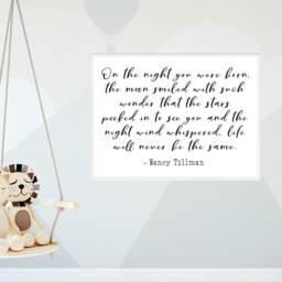 On The Night You Were Born Nursery Wall Decor, Digital Quotes & Sayings, Modern Prints, Printable Art - thumbnail 3