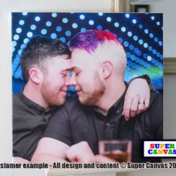 Couple Portrait Custom Photo Picture Wall Art Framed Canvas Print Husband Wife Boyfriend Girlfriend Partner Valentines Day Gift - thumbnail 3