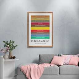 stoke-On-Trent Funny Colour Palette Print, Poster Wall Art - thumbnail 2