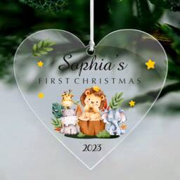 Personalised Baby's First Christmas Bauble Ornaments Gifts 2025 Tree Decorations With Any Name For Baby Kids Son Daughter - thumbnail 3