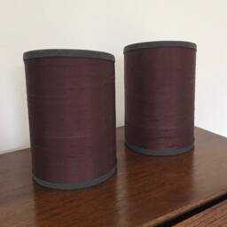 James Hare Orissa Silk Port - Handmade, Candle Clip Half Shield Lampshade For Wall Lights - thumbnail 2