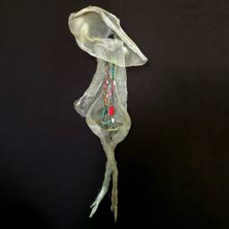 Christmas Lady Window Decoration Ooak - thumbnail 2