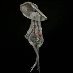 Christmas Lady Window Decoration Ooak - thumbnail 4
