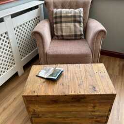 Rustic Coffee Table in A Medium Oak Stain - thumbnail 2
