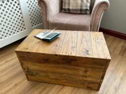 Rustic Coffee Table in A Medium Oak Stain - thumbnail 1