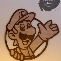 Wooden Super Mario Head, Mario, Luigi, Toad, Yoshi, Gaming Bedroom, Wall Decor, Art - thumbnail 2