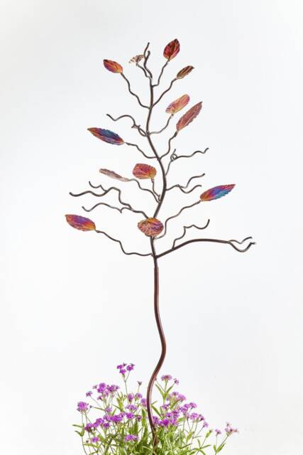Beech Leaf Tree Sculpture & Bird Feeder Stand - image 1