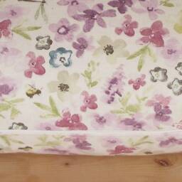 Lilac Floral Cushion Hidcote Pastel Fabric, Zip Fastening - thumbnail 3