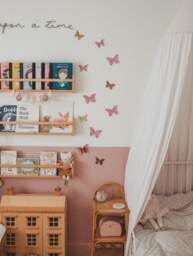 Butterfly Wall Stickers, Glitter Decal, Glitter Wall Stickers, Bedroom Stickers, Nursery Decals, Butterfly Themed Bedroom Decor - thumbnail 1