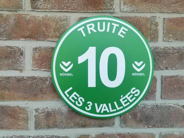 Custom Ski Piste Sign, Hand-stenciled Mountain Wall Art, Chamonix Les 3 Vall??es - 25cm - image 1