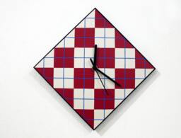 Hipster Triangle Pattern Red - Wall Clock