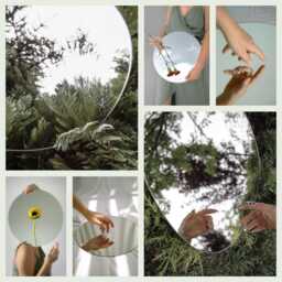 Small Frameless Mirror, Decorative Wavy Bathroom Large Wall Tall Bedroom Irregular Shape Mirror - thumbnail 4