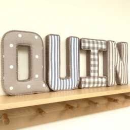 Fabric Personalised Letter With Velvet Or Corduroy Edging For Nursery Wall Decor - thumbnail 2