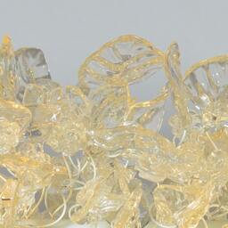 Modern White Floral Chandelier Resin Leaf & Flowers Ceiling Light Fixture - thumbnail 2