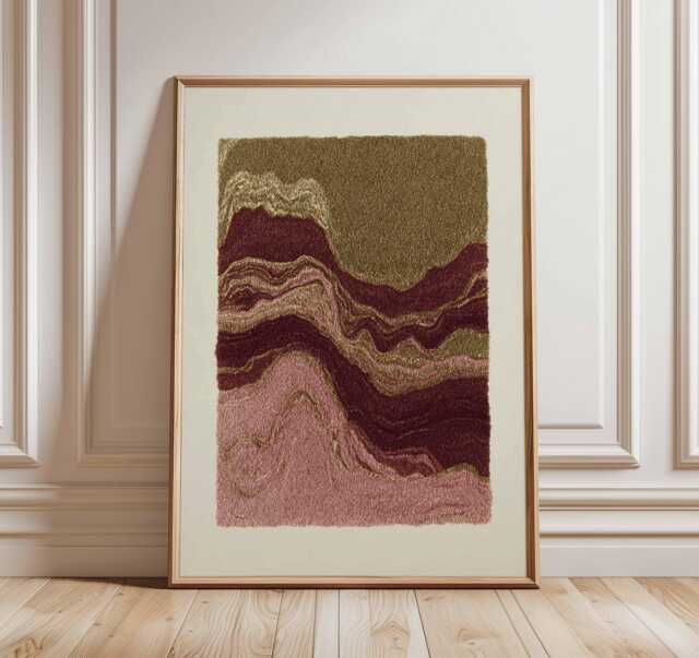 Abstract Geometric Wall Art Print, Modern Minimalist Poster, Earth Tone Textured Artwork, Contemporary Home Decor, Boho Neutral Design - image 1