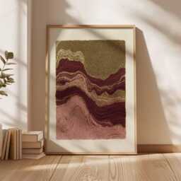 Abstract Geometric Wall Art Print, Modern Minimalist Poster, Earth Tone Textured Artwork, Contemporary Home Decor, Boho Neutral Design - thumbnail 3