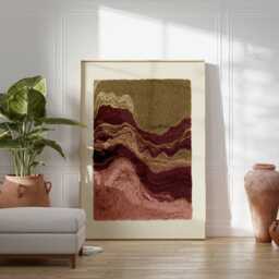 Abstract Geometric Wall Art Print, Modern Minimalist Poster, Earth Tone Textured Artwork, Contemporary Home Decor, Boho Neutral Design - thumbnail 2